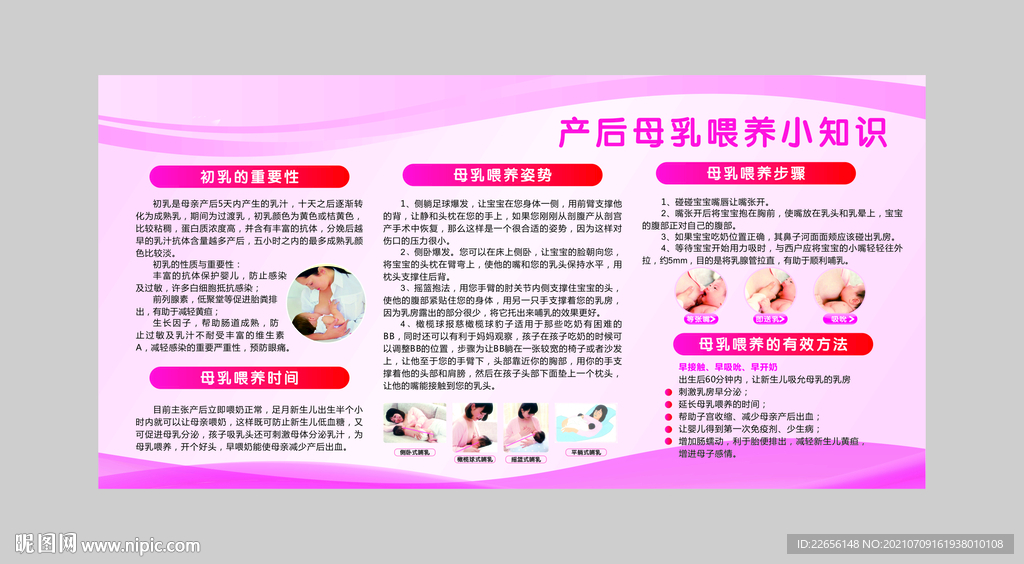 产后哺乳小知识展板