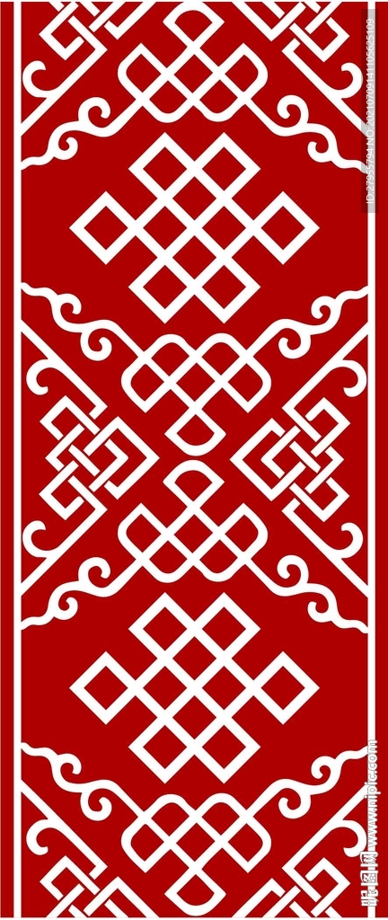 蒙古族花边矢量