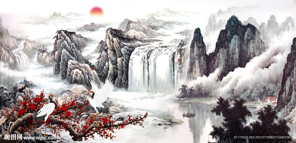 旭日东升 江山如画