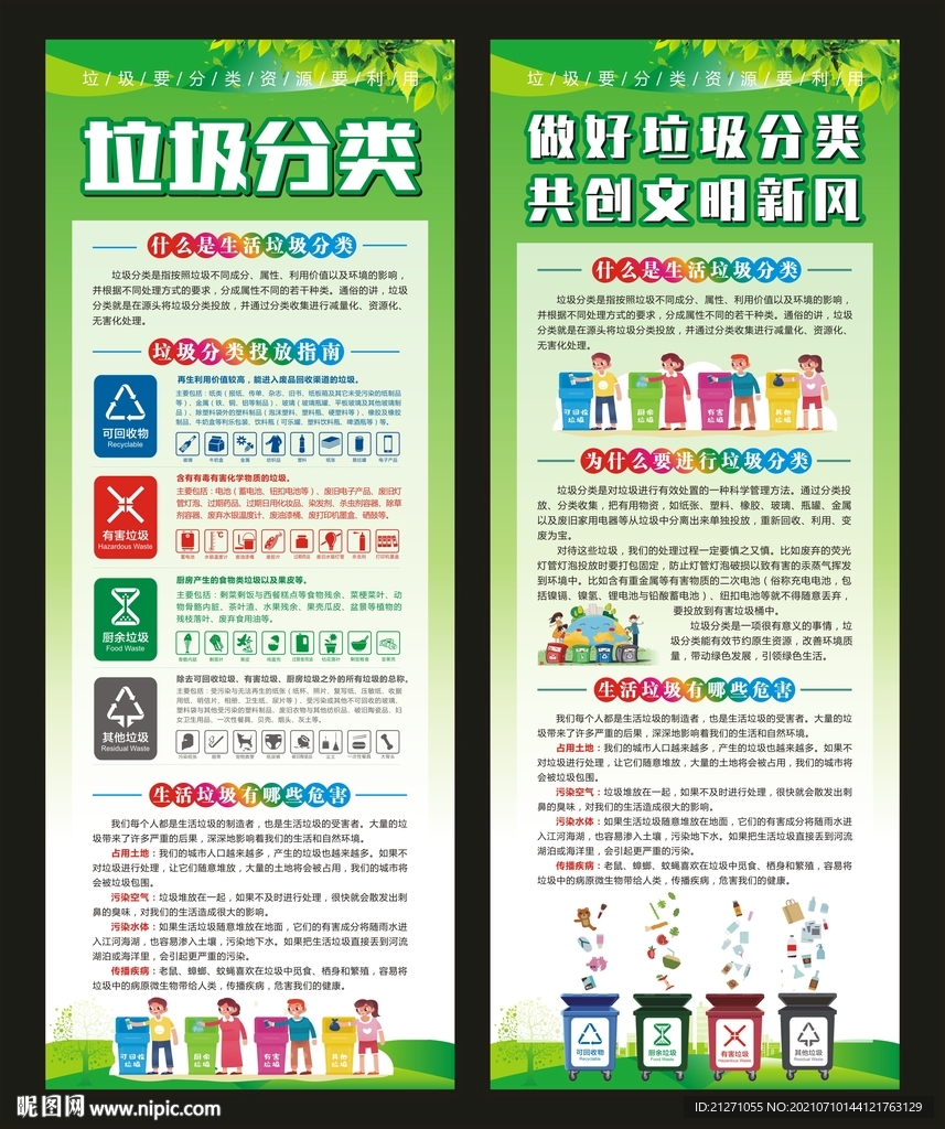  垃圾分类展架
