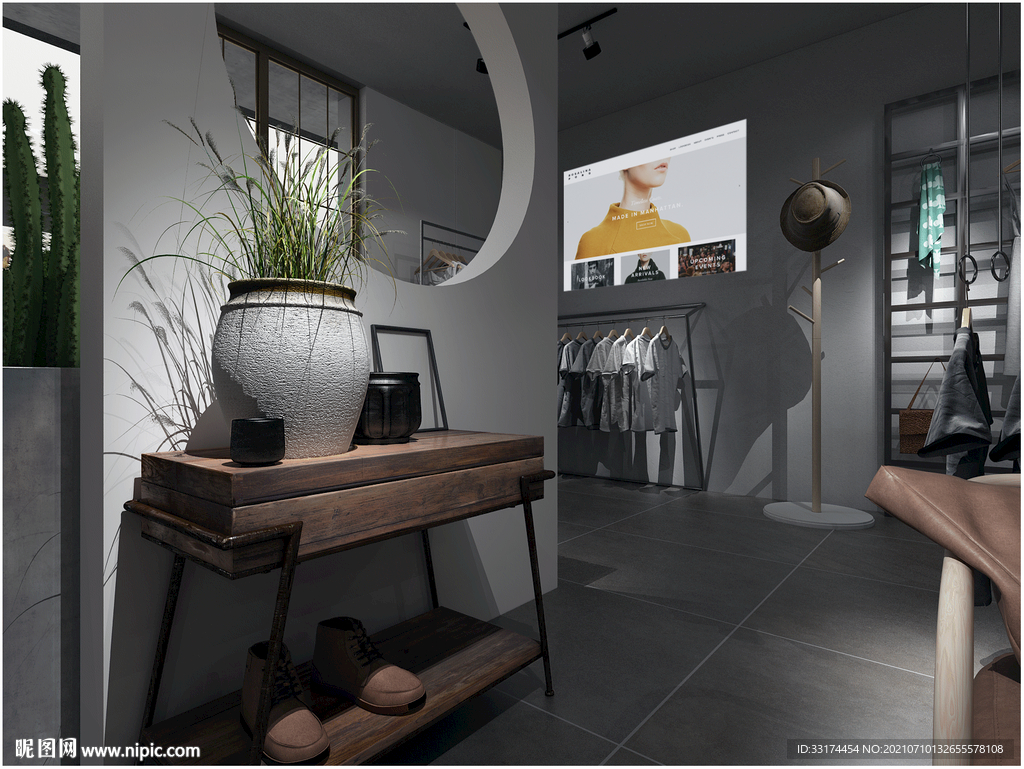 轻奢服装店效果图