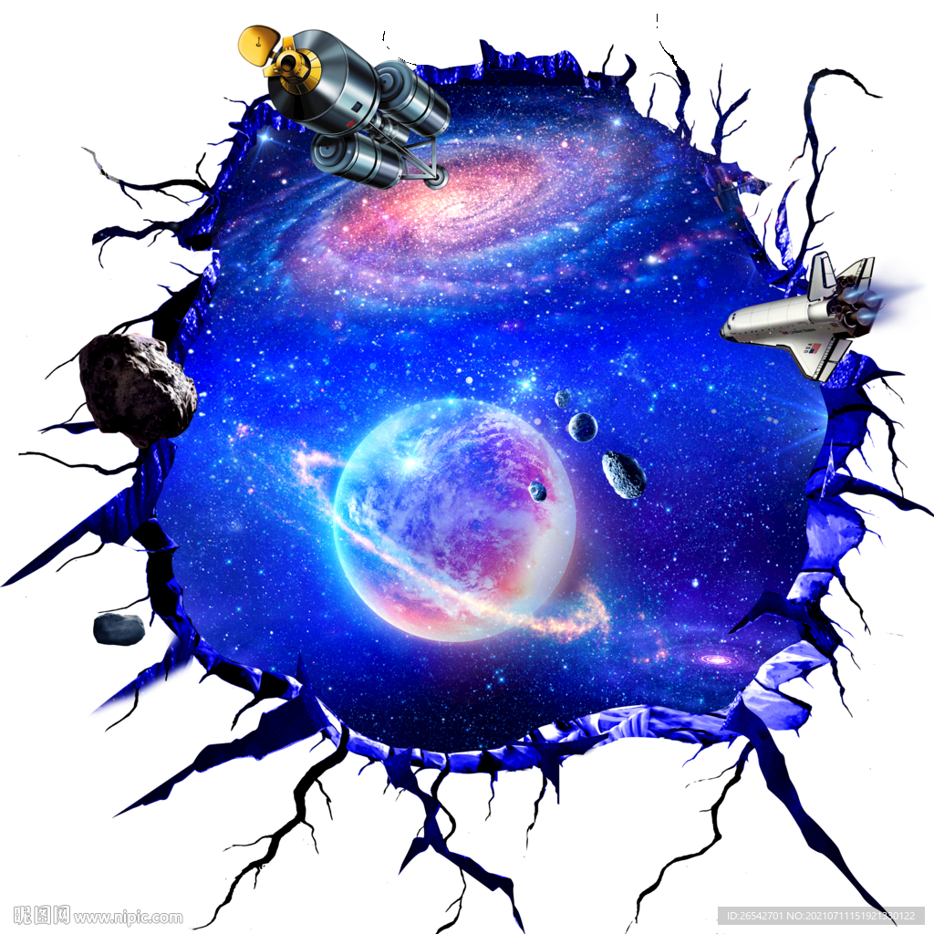 浩瀚银河星空地板地画