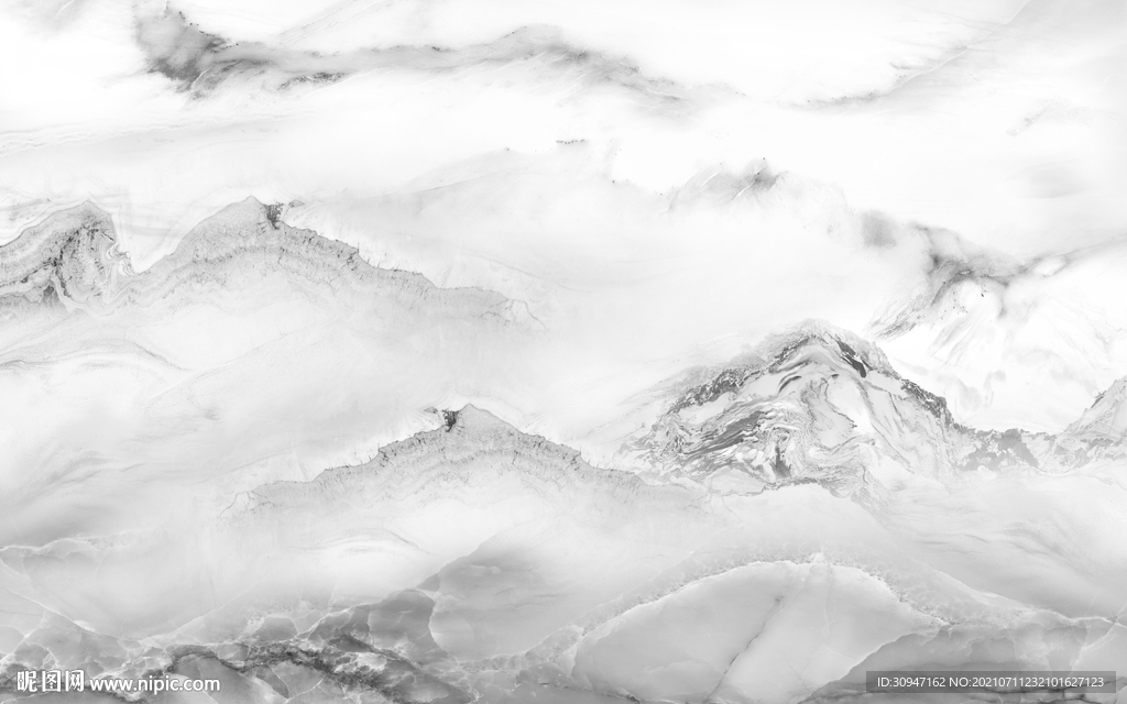 大气山水雅士白 tif合层画