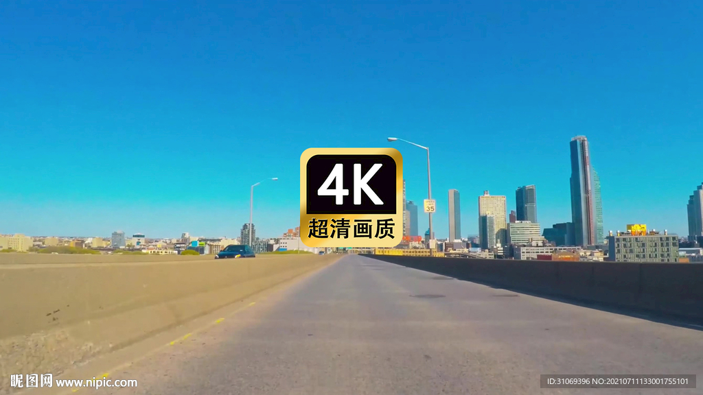 短视频素材车内拍摄城市公路