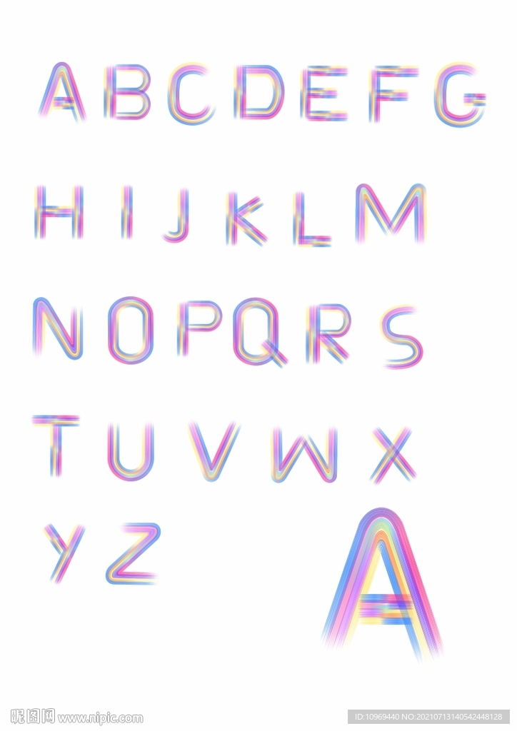 彩色字母