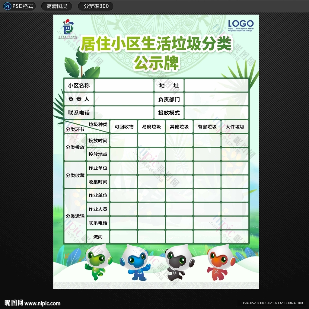 南宁垃圾分类公示牌