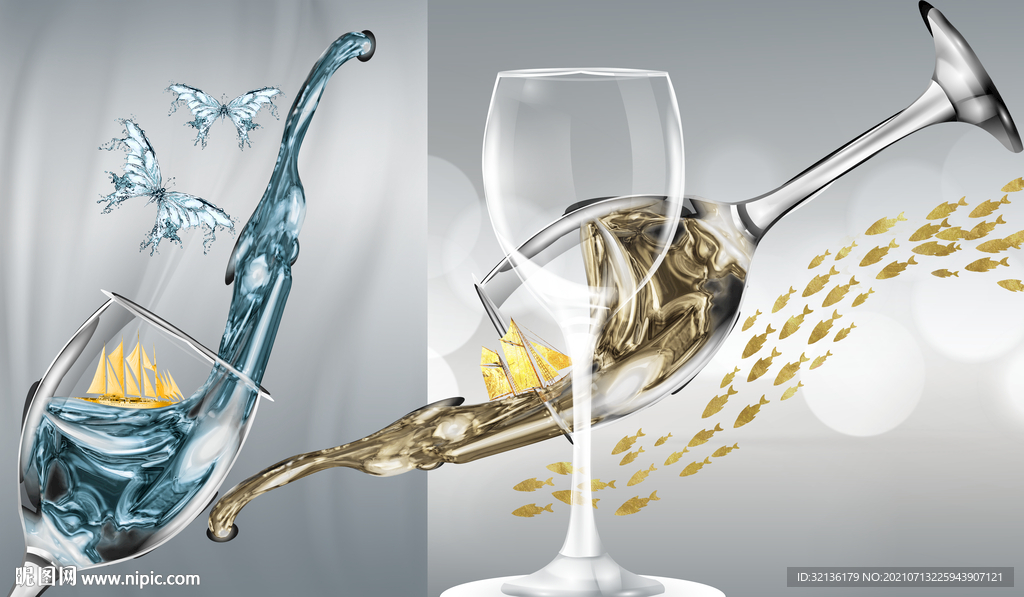 现代轻奢餐厅装饰画