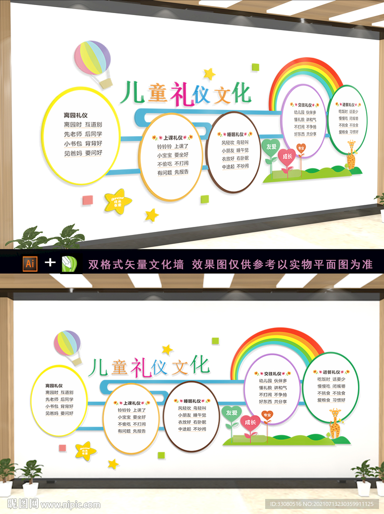 儿童礼仪文化墙