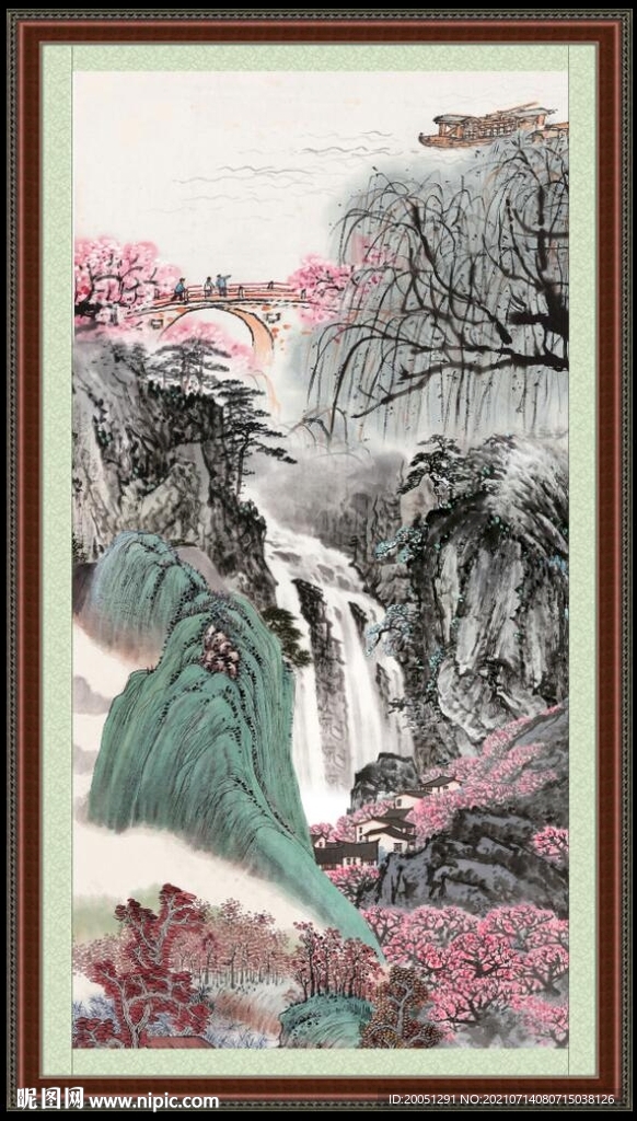 竖幅国画 