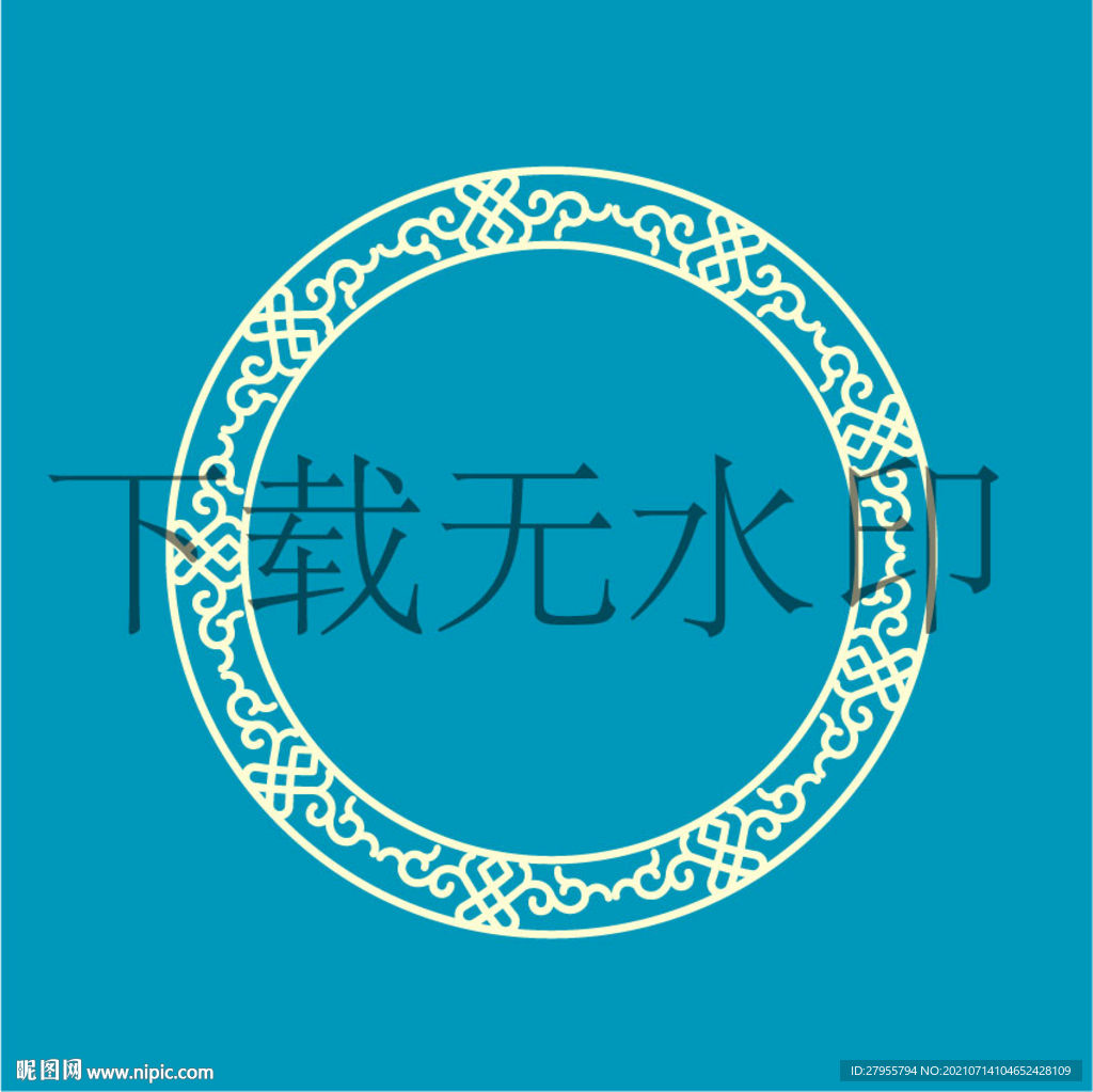 矢量花纹装饰圆环