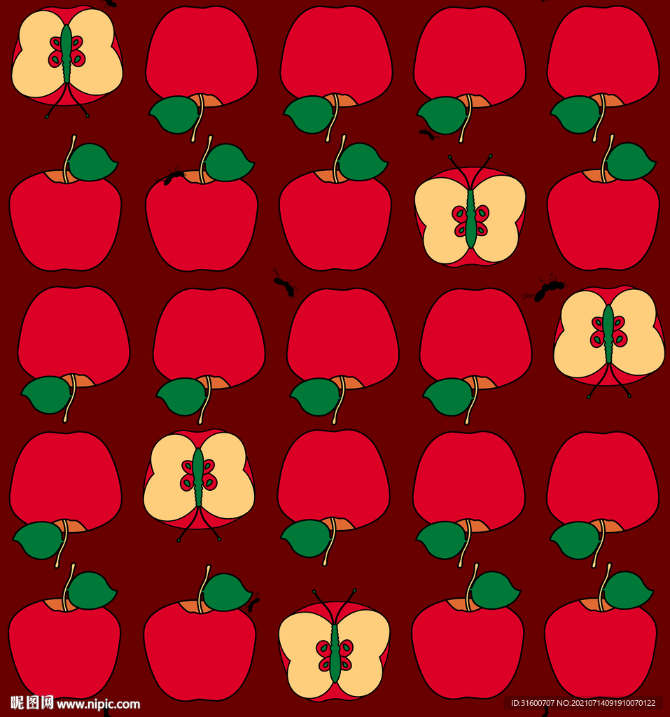 苹果满版花