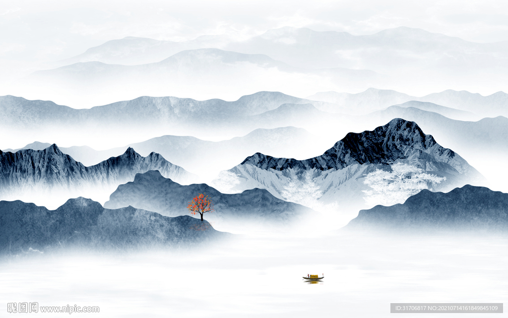 新中式山水画