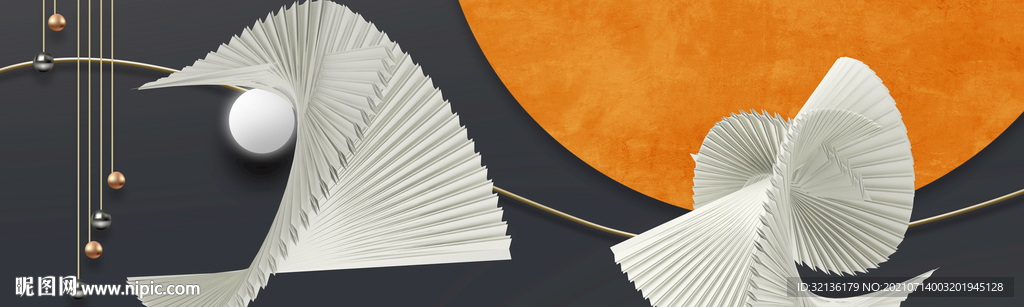 现代轻奢抽象几何装饰画