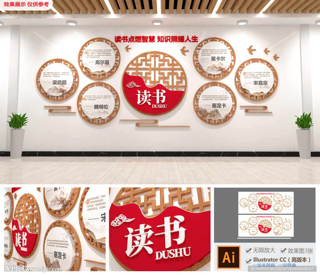 校园阅读文化墙