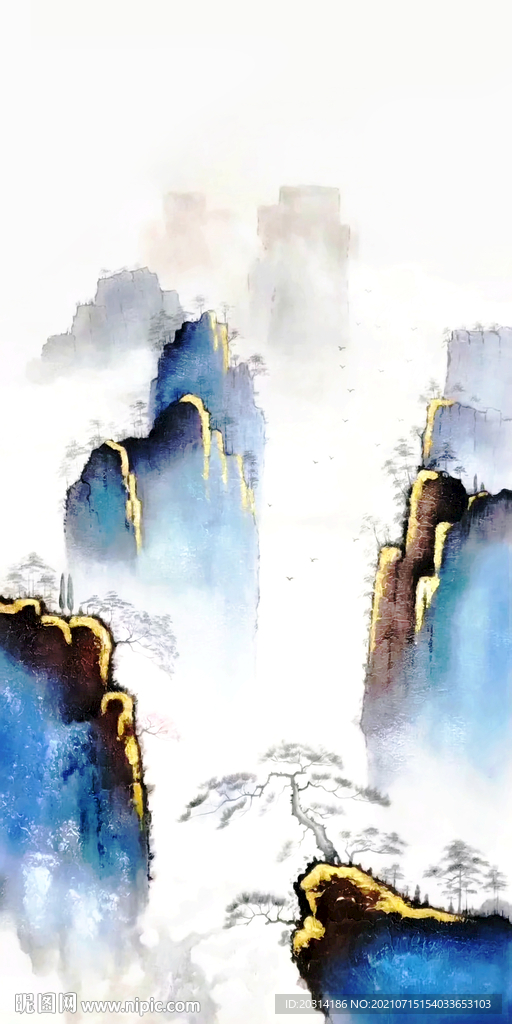 新中式山水风景画