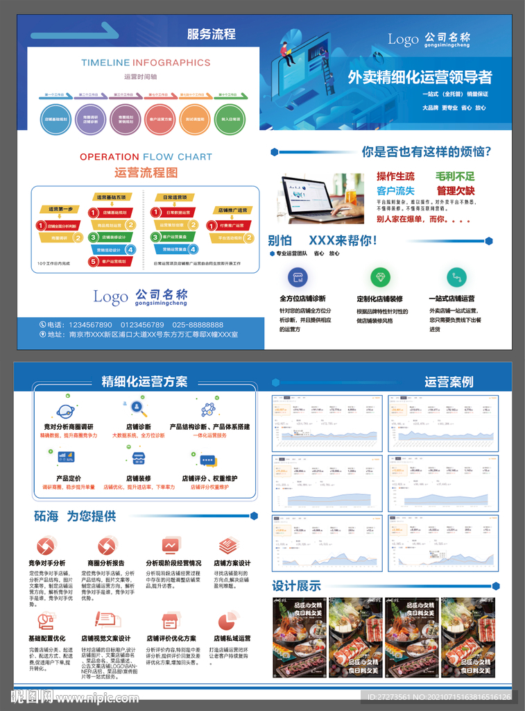 外卖运营二折页