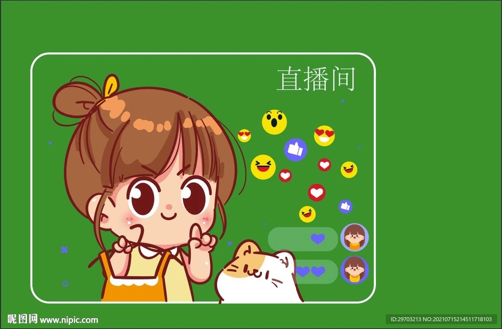 卡通美女