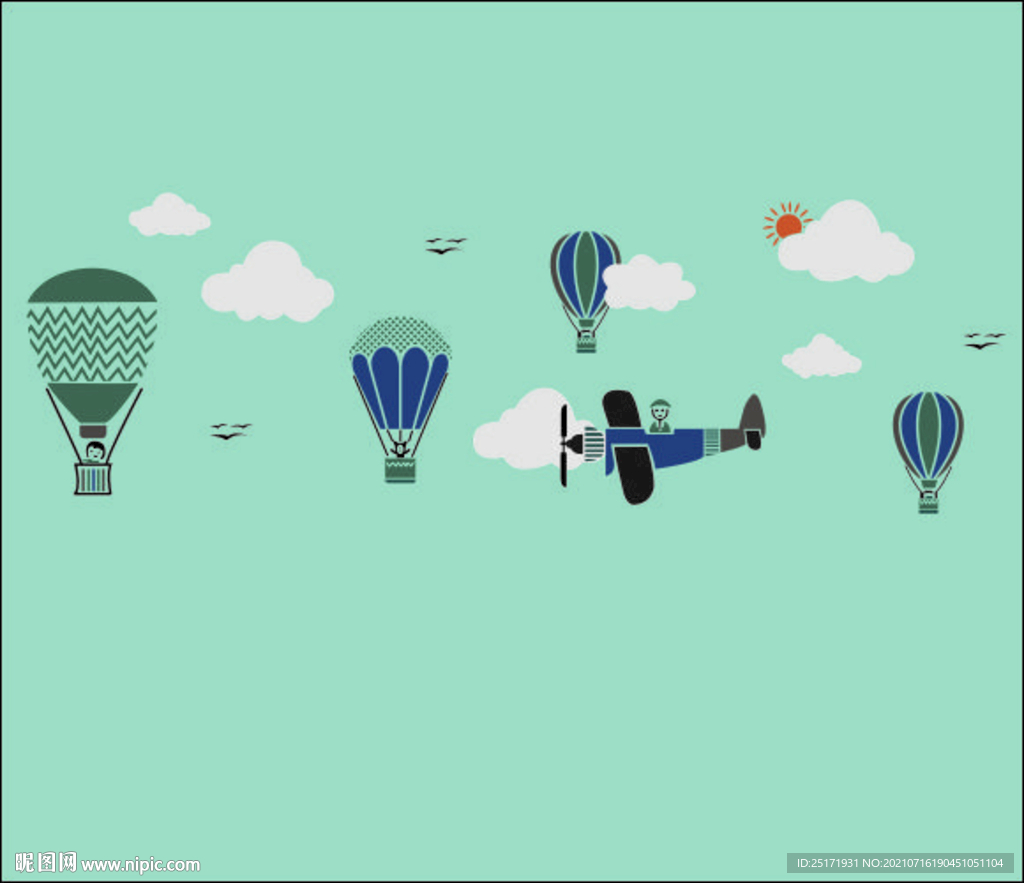 飞机热气球