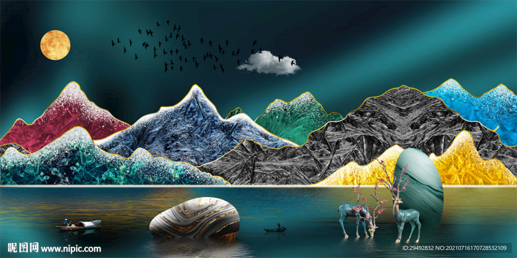 石来运转装饰画