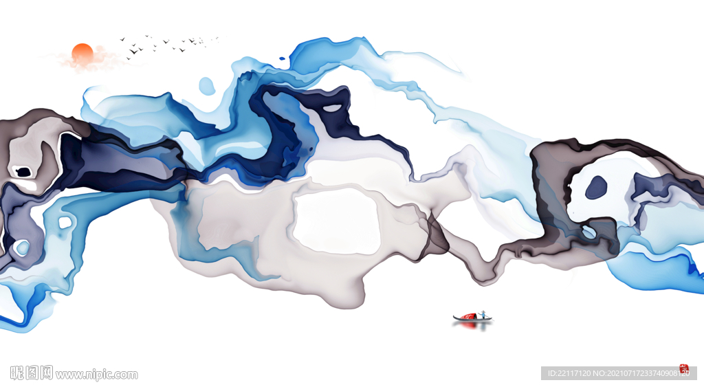 水墨山水画