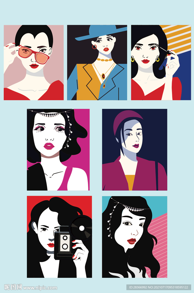 AI矢量女人女士插画