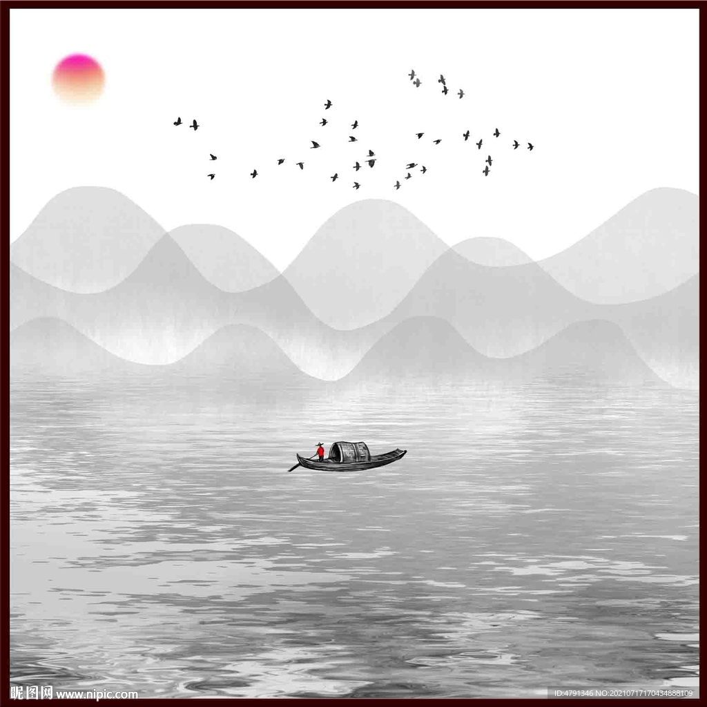 酒店山水装饰画