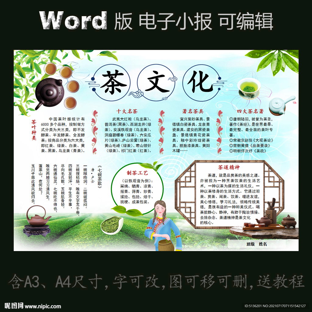word版非遗小报传统文化-茶