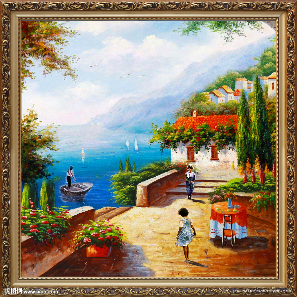 地中海油画
