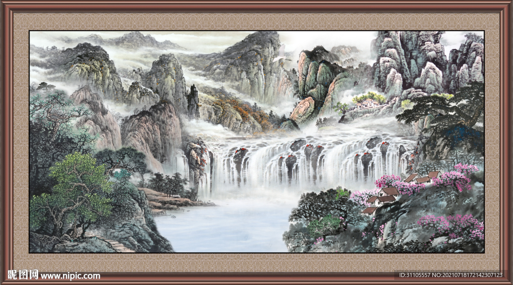 巨幅国画山水 