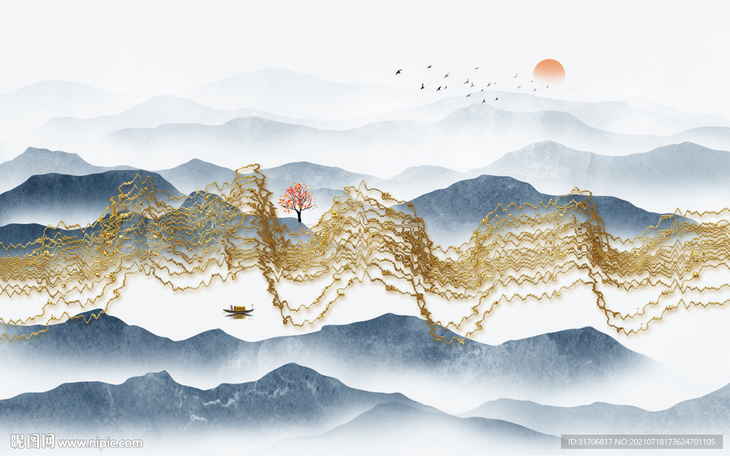抽象山水画