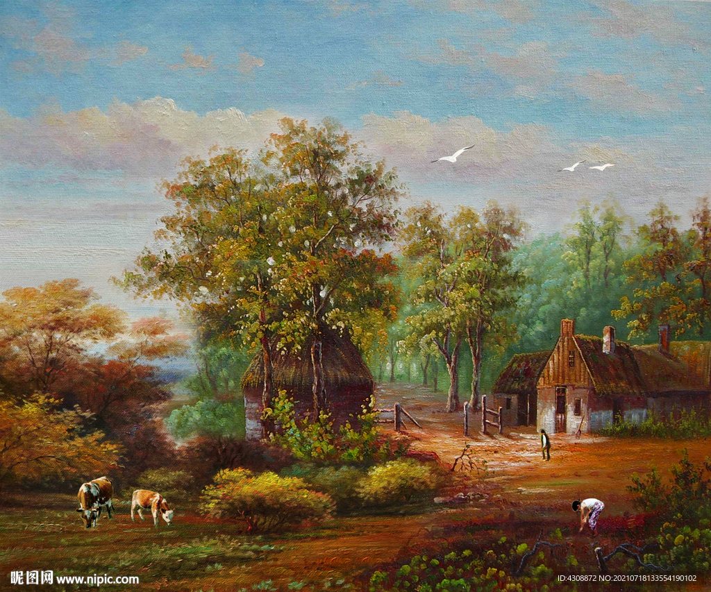 乡村油画