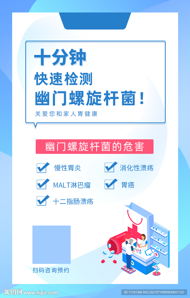 幽门螺旋杆菌海报 碳十三