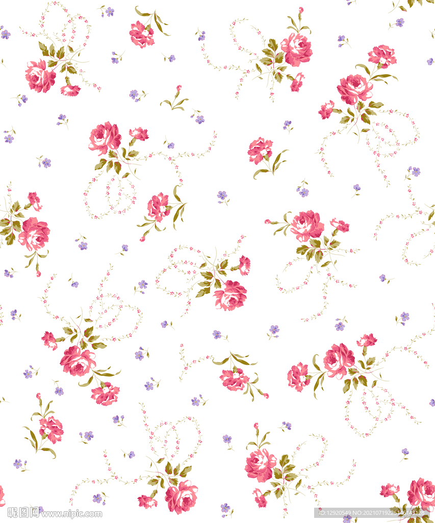 大牌小花花朵碎花乱花