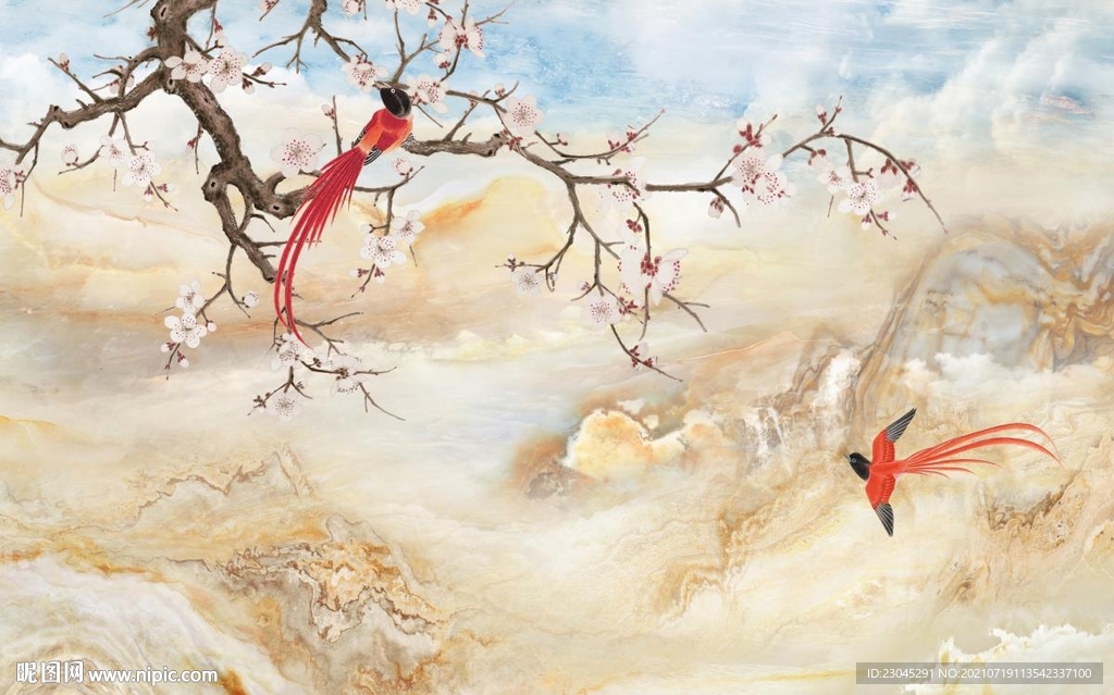 大理石电视背景墙