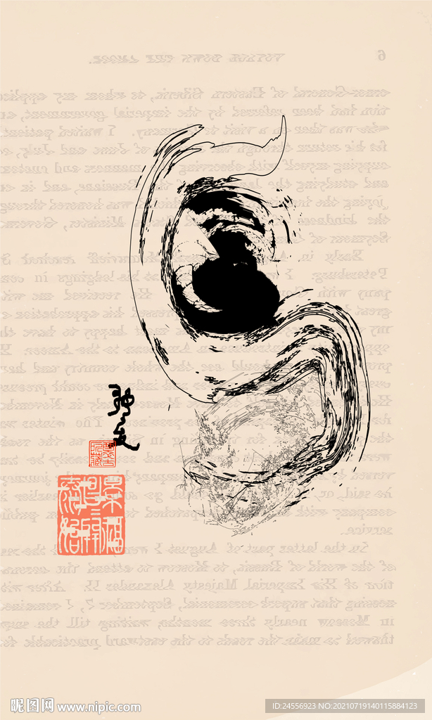 新中式抽象装饰画