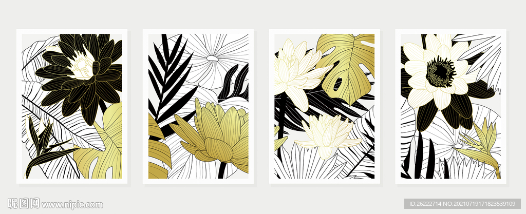 植物插画装饰画