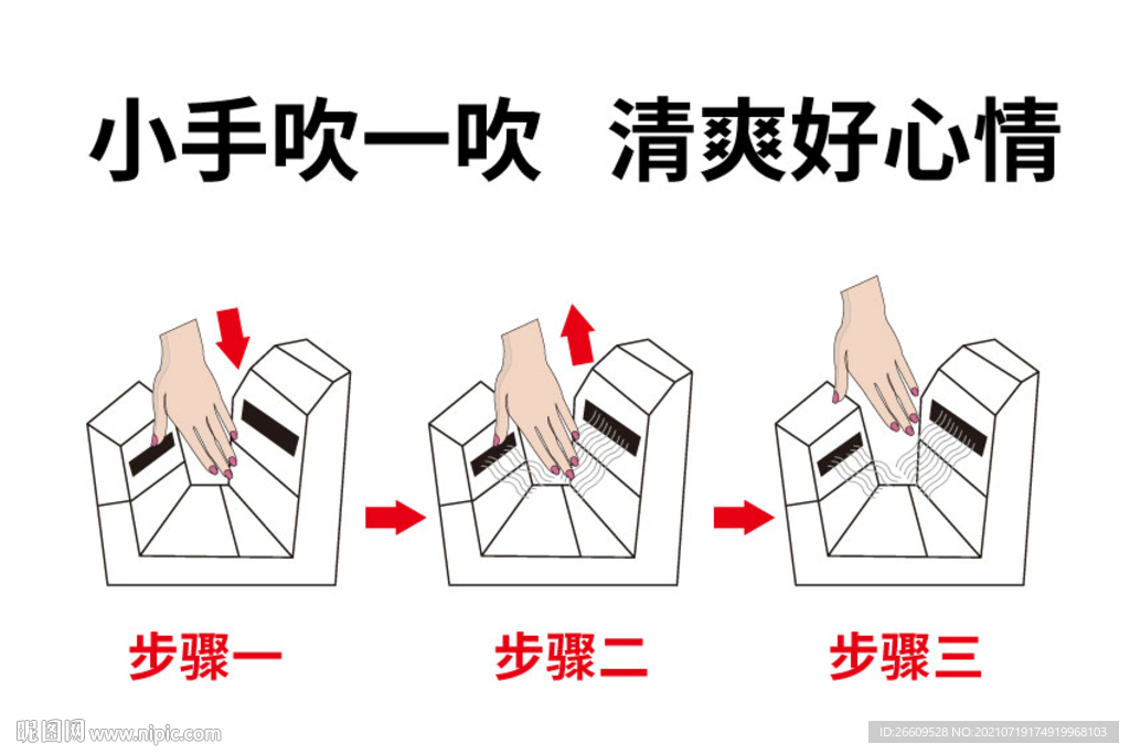 公共厕所中的手烘干机