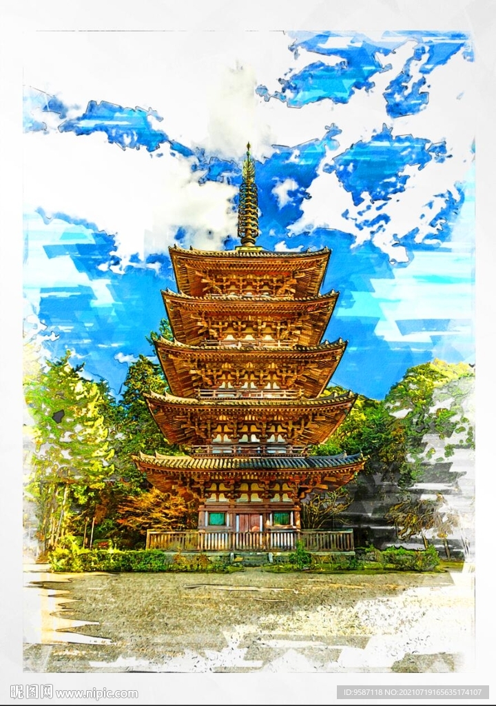 风景手绘