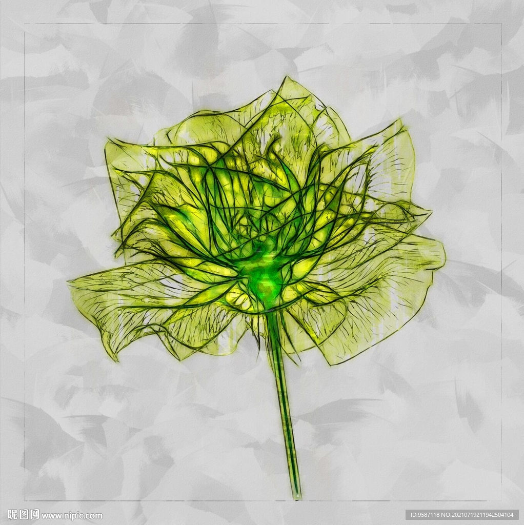 绿色的花