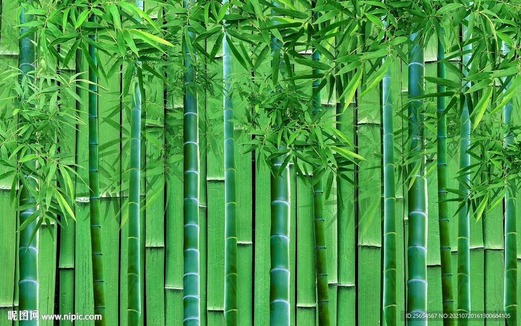 竹林风景壁画背景墙