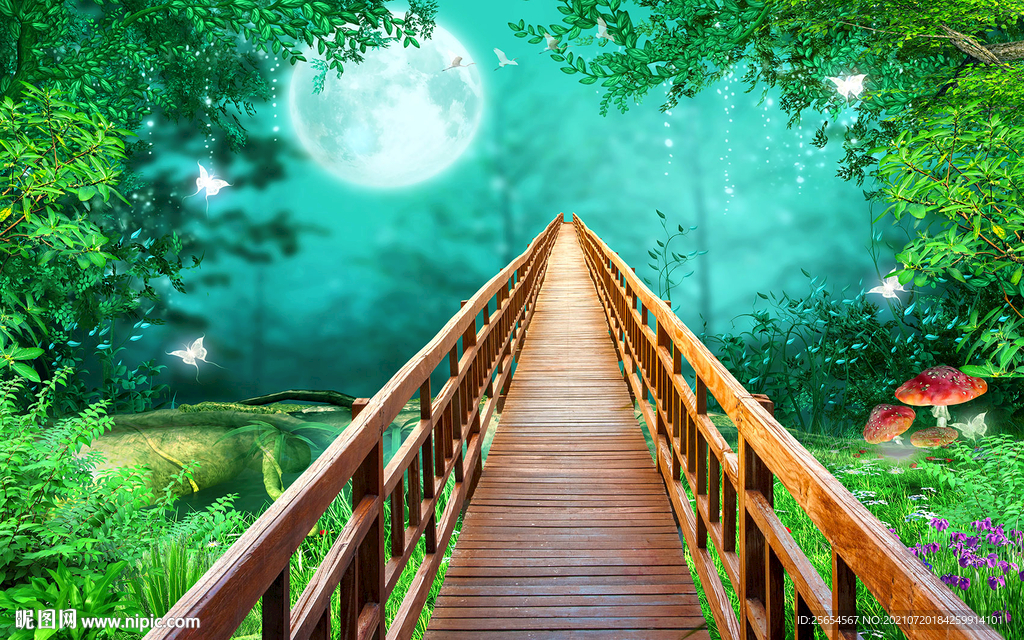 唯美树林荫小路电视背景
