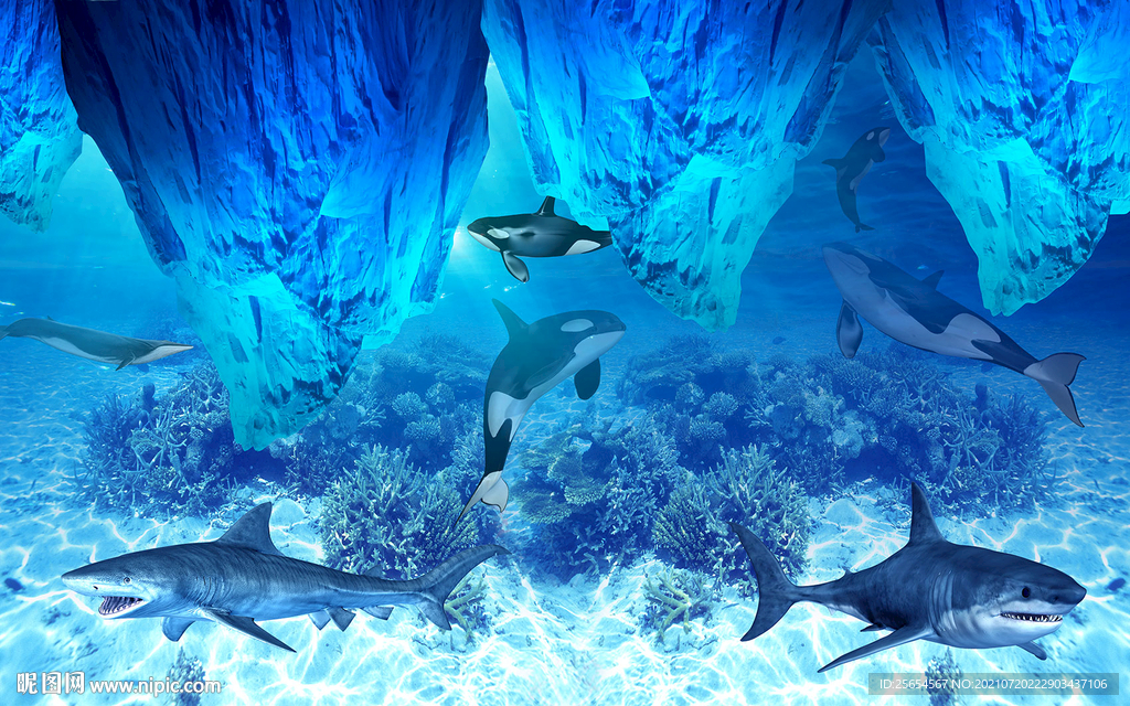 海底世界创意背景墙