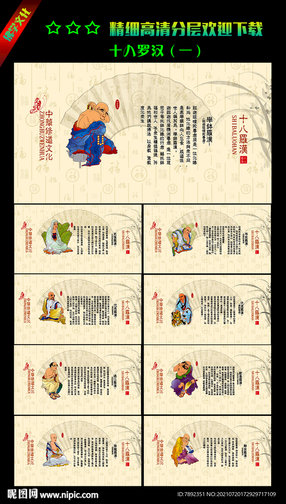十八罗汉图片