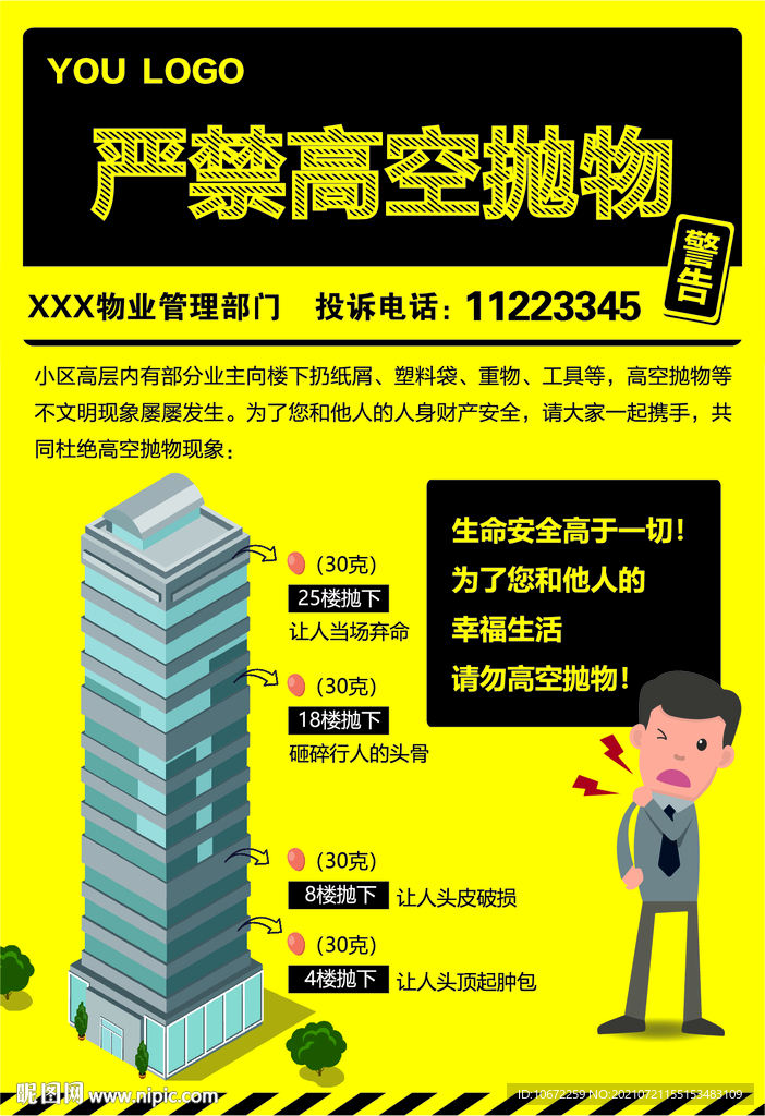 严禁高空抛物