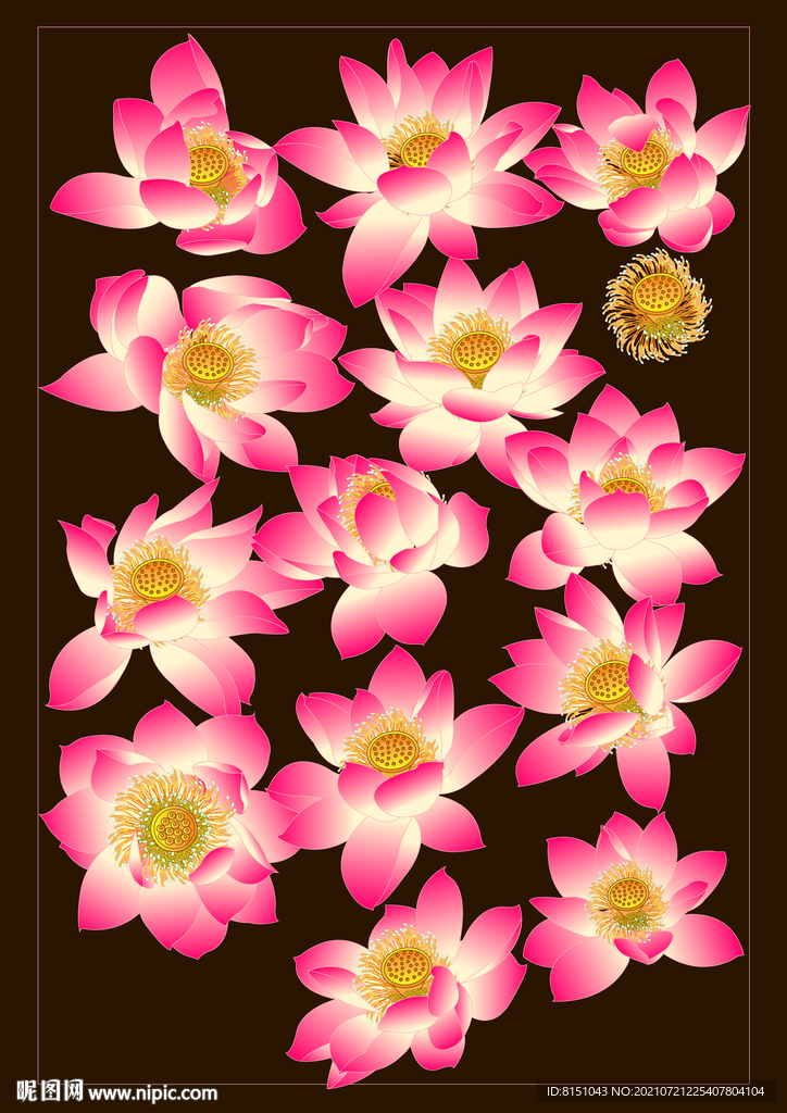 工笔画莲花