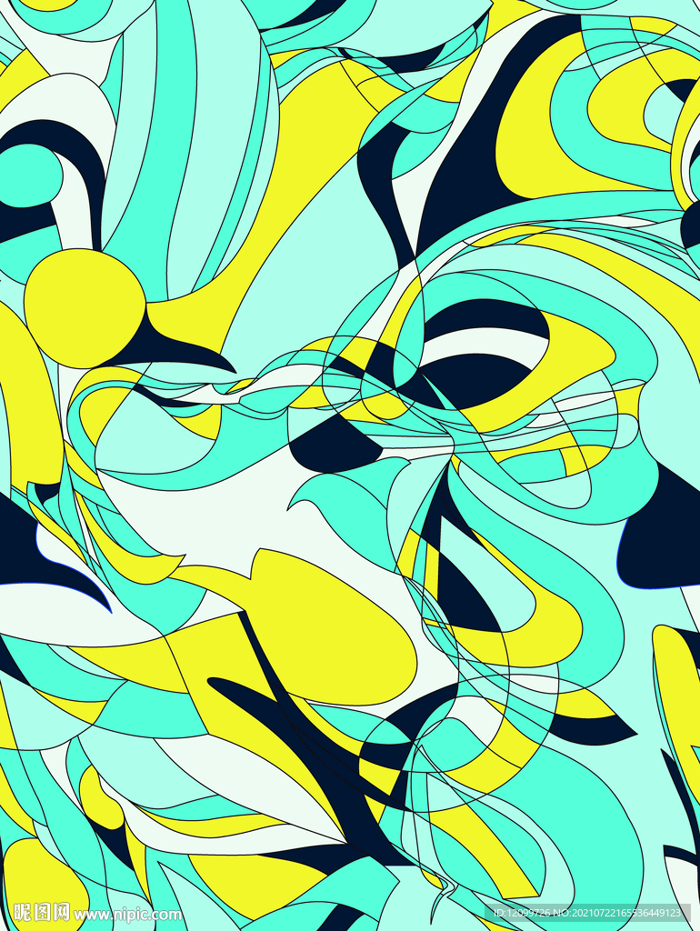 大牌线条迷彩印花裙