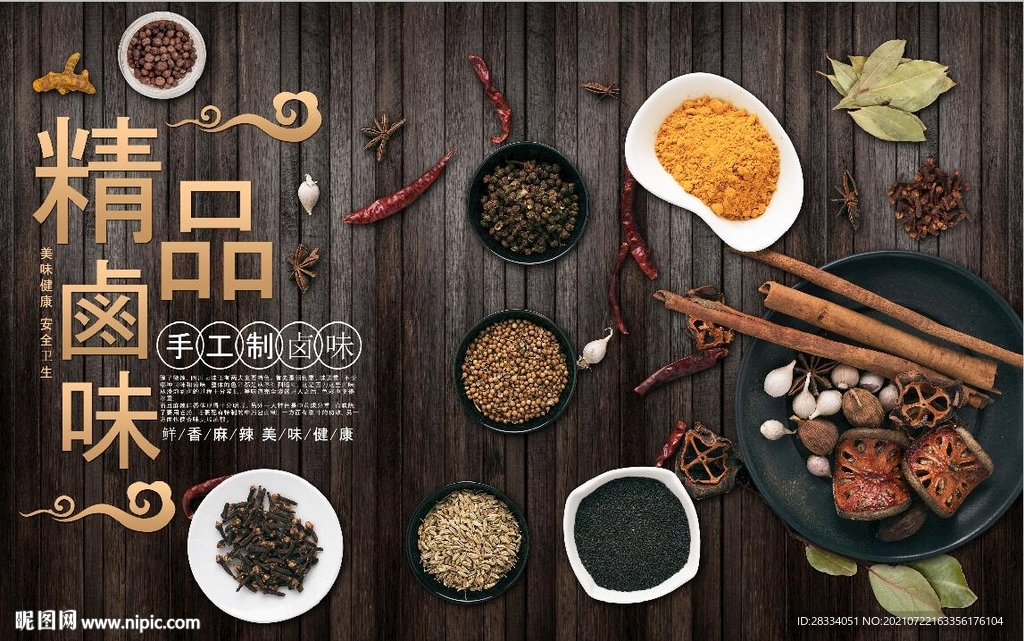 复古怀旧精品卤味餐饮背景墙