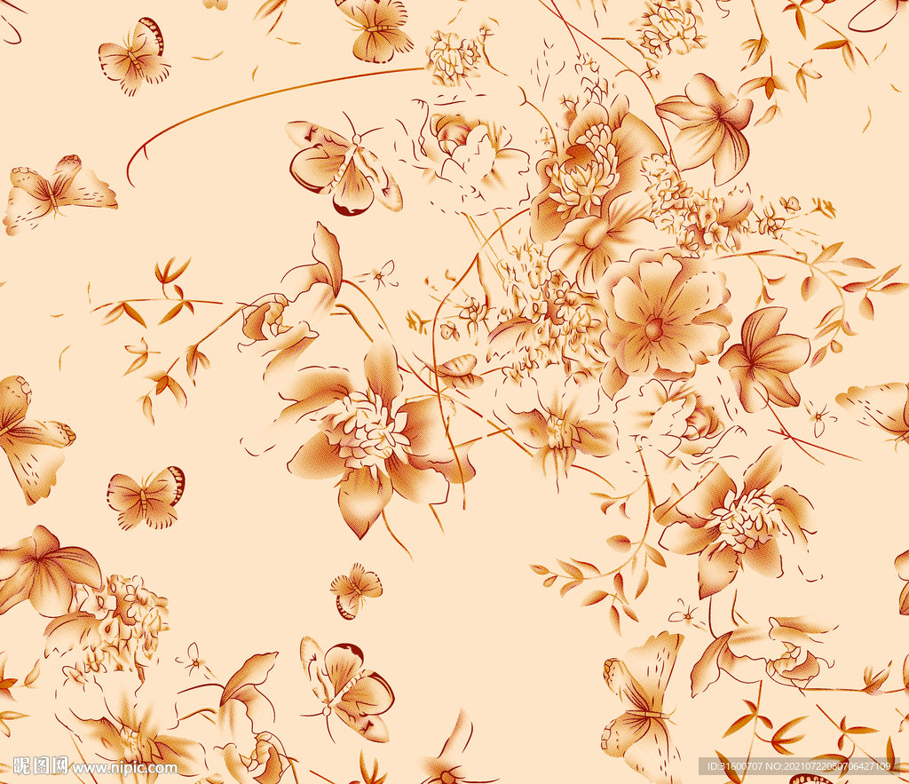 满版散花小碎花