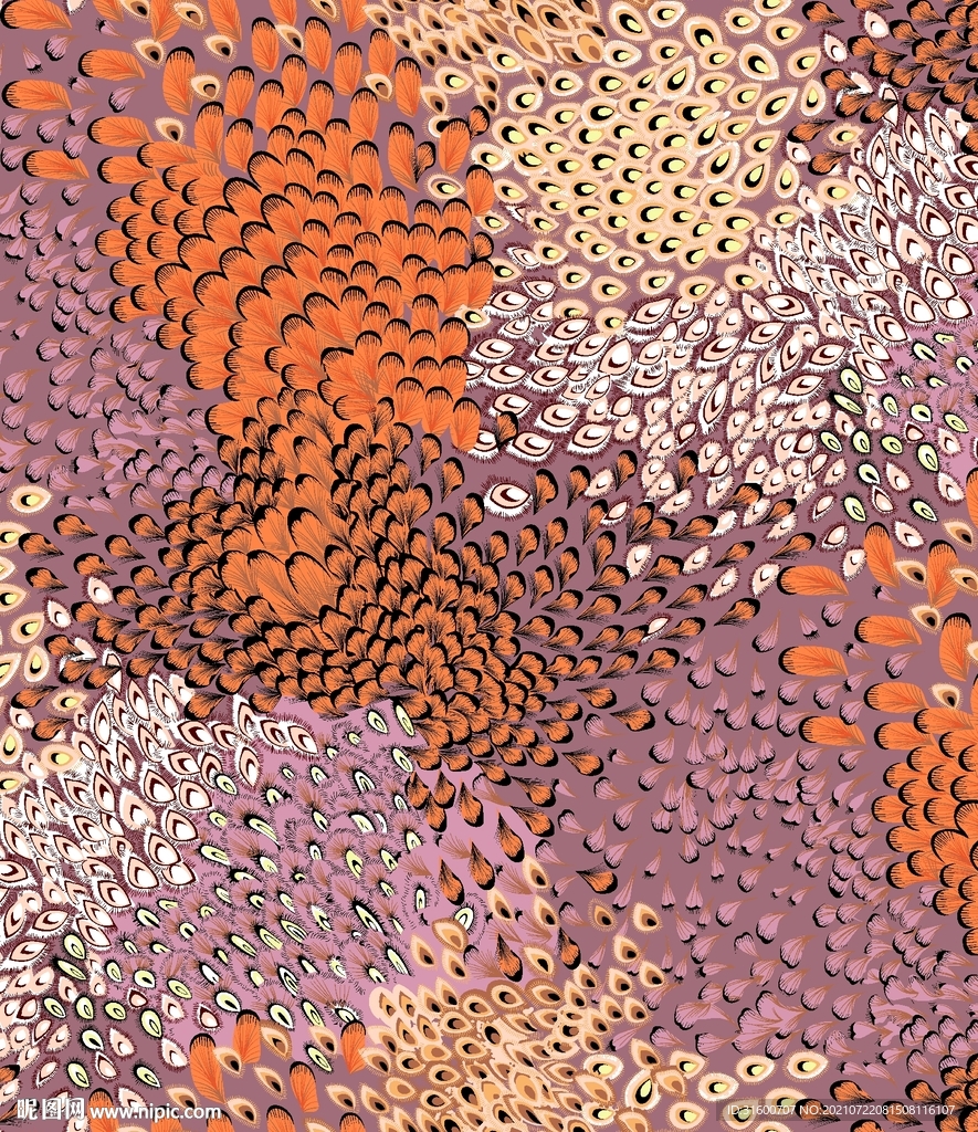 肌理底纹树叶花