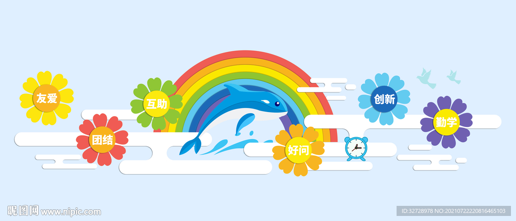 小学幼儿园卡通文化墙